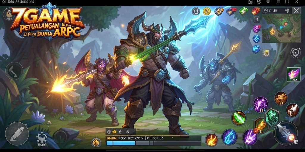 Gameplay seru dengan aksi pertarungan di dunia fantasi.