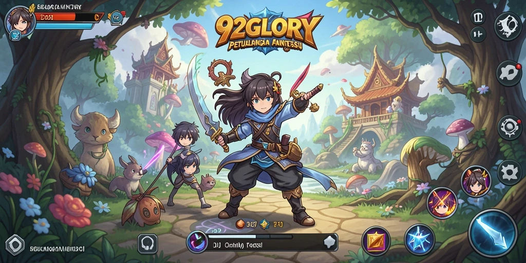 Screenshot gameplay <strong>92GLORY</strong> menampilkan aksi seru dalam petualangan Anime.