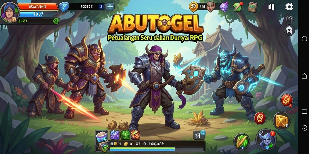 Gameplay ABUTOGEL dengan karakter dan petualangan yang menakjubkan.