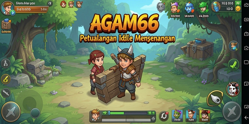 Tampilan gameplay AGAM66 yang menarik dan penuh warna.
