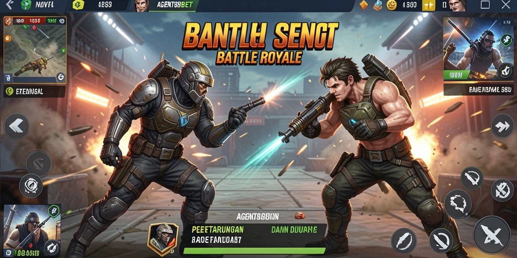 Tampilan seru AGENT88BET dengan aksi Battle Royale yang mendebarkan.