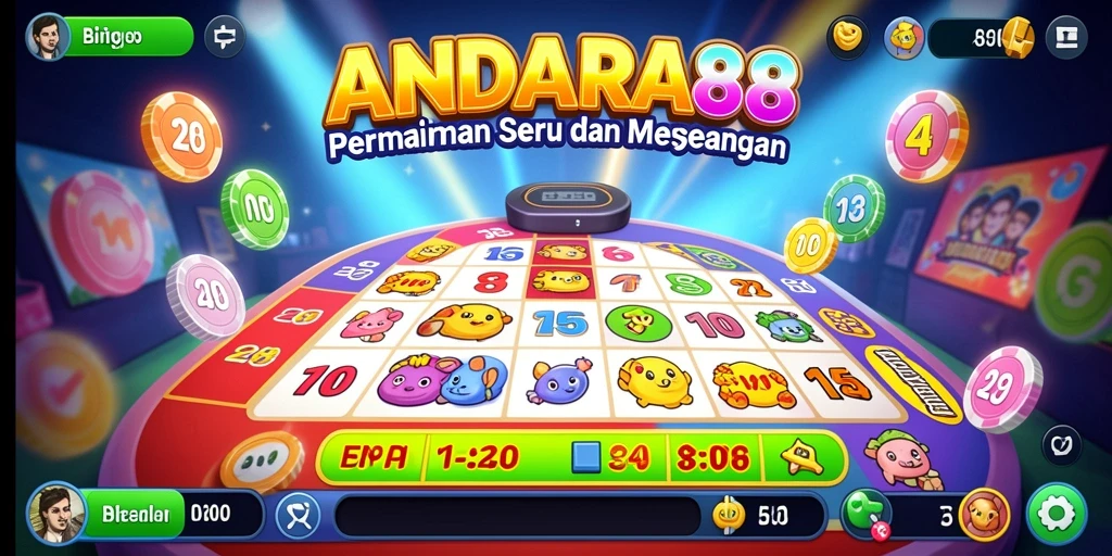 Screenshot ANDARA88 menampilkan gameplay Bingo yang seru.