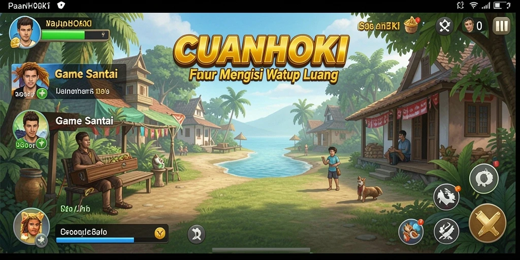 Tampilan menarik dari gameplay CUANHOKI yang santai.