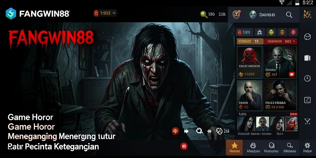 Tampilan gameplay FANGWIN88 yang menakutkan dan mencekam.