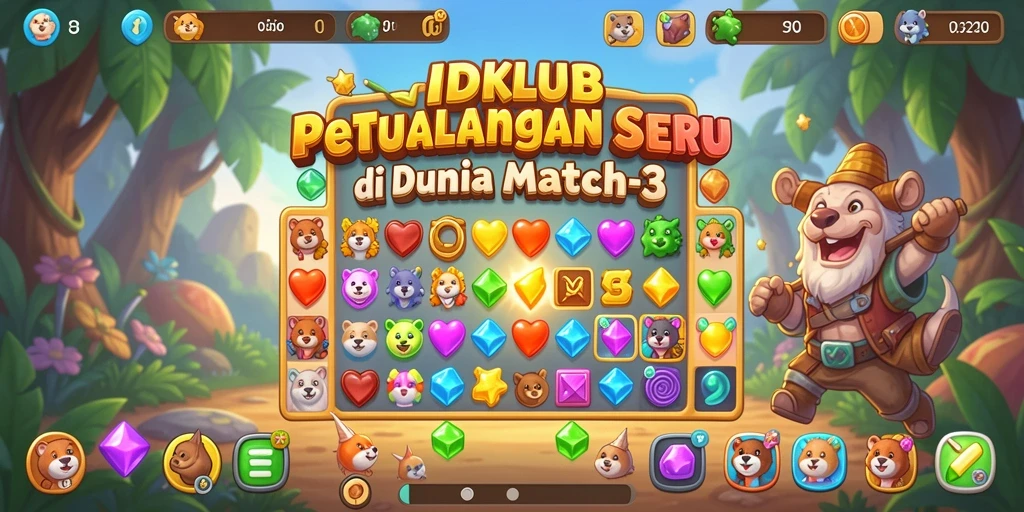 Tampilan gameplay IDKLUB yang penuh warna dan seru.