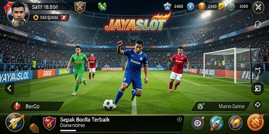 Tampilan gameplay JAYASLOT yang mendebarkan dan penuh aksi sepak bola.