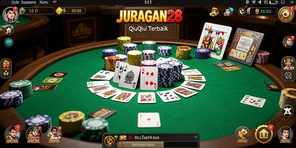 Screenshot utama JURAGAN28 menampilkan serunya gameplay QiuQiu.
