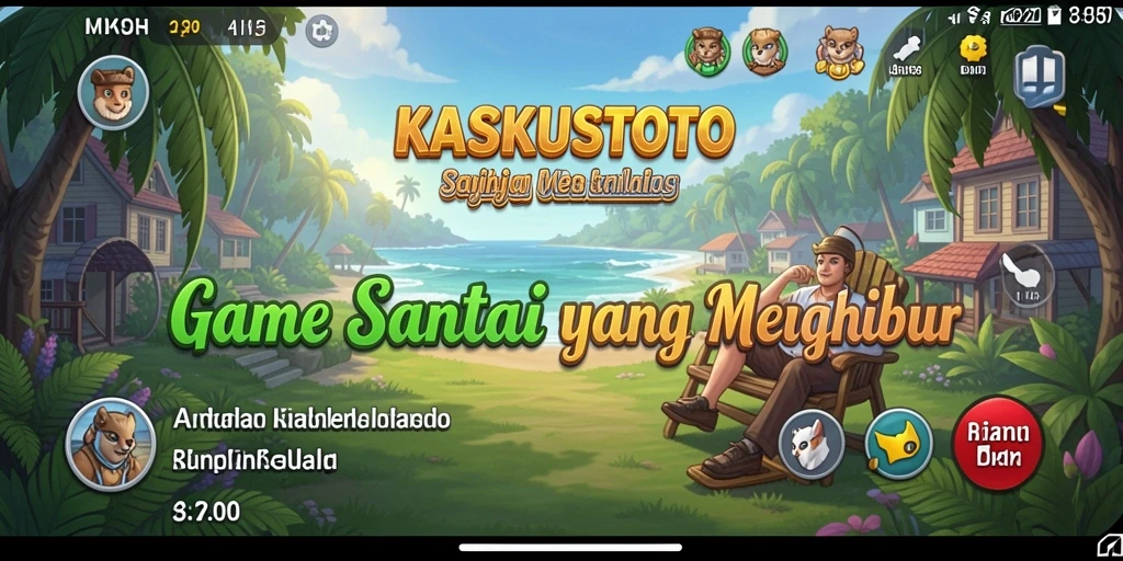 Screenshot KASKUSTOTO menunjukkan momen gameplay yang seru dan penuh warna.