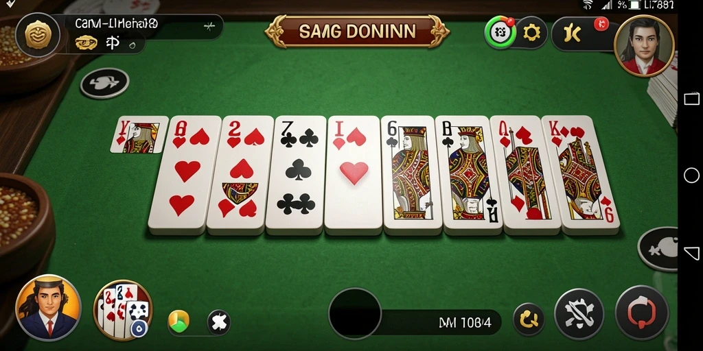 Tampilan seru gameplay Domino di LI789 saat dimainkan.