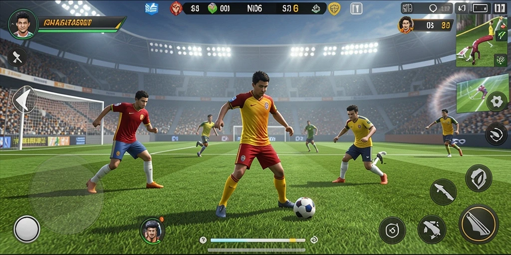 Tampilan gameplay N06 dengan aksi olahraga yang intens.