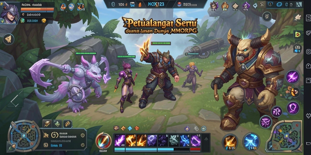 Gameplay seru NOX123 dalam dunia MMORPG yang menakjubkan.