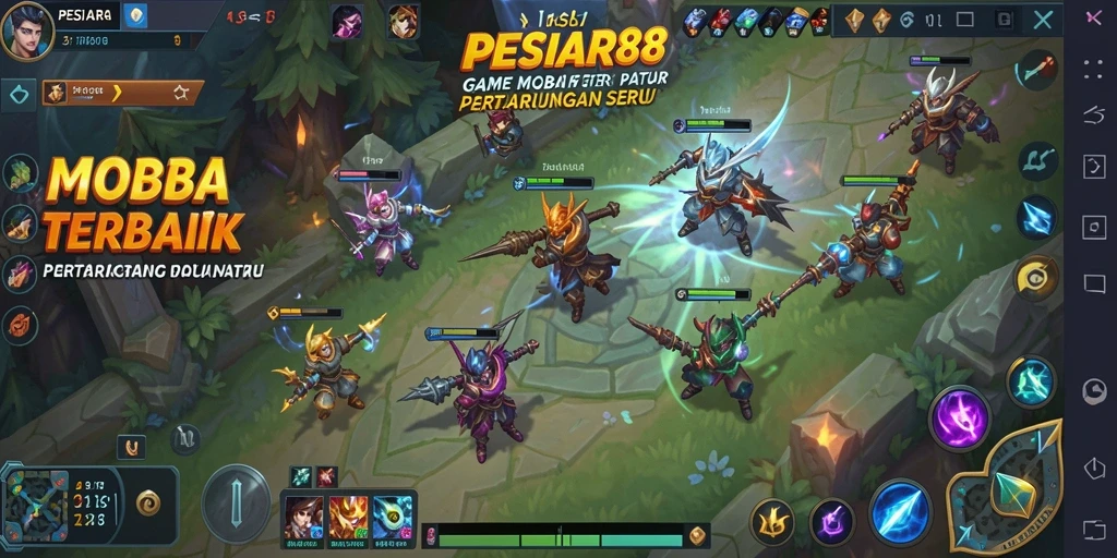 Tampilan seru dari pertandingan multiplayer di PESIAR88.