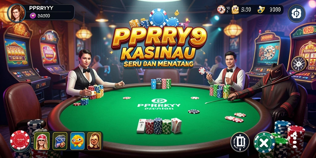 Tangkapan layar gameplay PPRRYY menunjukkan suasana kasino yang mendebarkan.